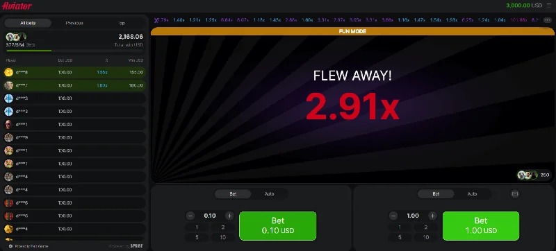 Aviator Screenshot