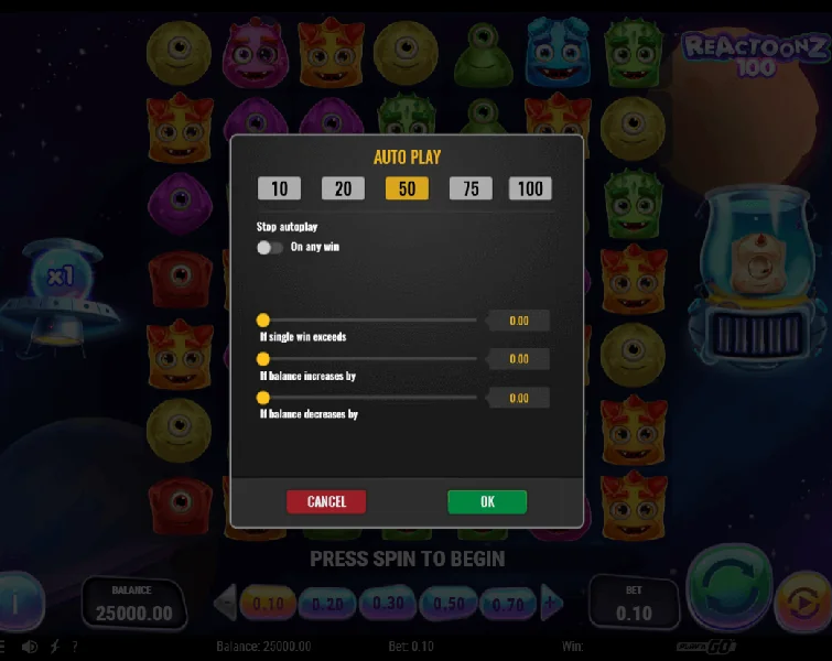 Reactoonz 100 Screenshot