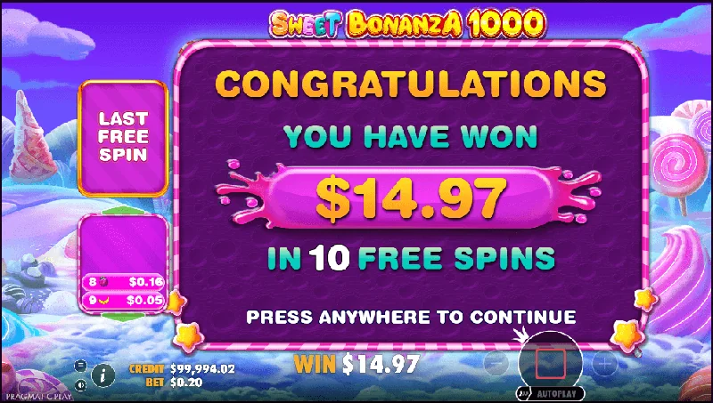 Sweet Bonanza 1000 Screenshot