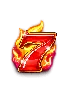 777 Burn 'Em Up Einzelne Sieben 7 Symbol