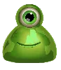 Reactoonz 100 Grüner Einäugiger Blob Symbol